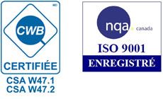 Certifications CWB et ISO 9001
